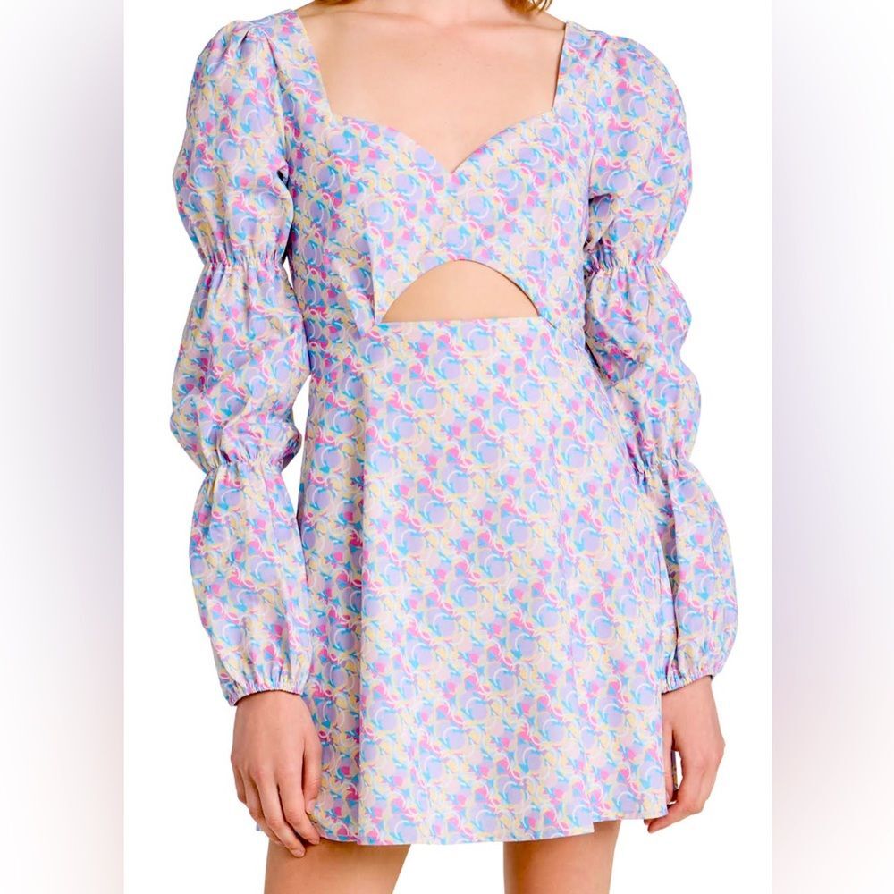 Olivia Rubin Eloise Mini Dress Mini Shapestack geometric cottagecore 4 NWT
